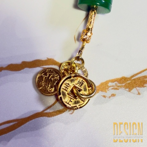 Bransoletka jadeit i malachit 19,5–20 cm | Kuźmińska Design