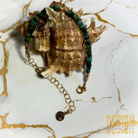 Bransoletka premium z naturalnych szmaragdów