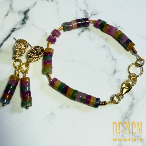 Bransoletka z kolorowych turmalinów