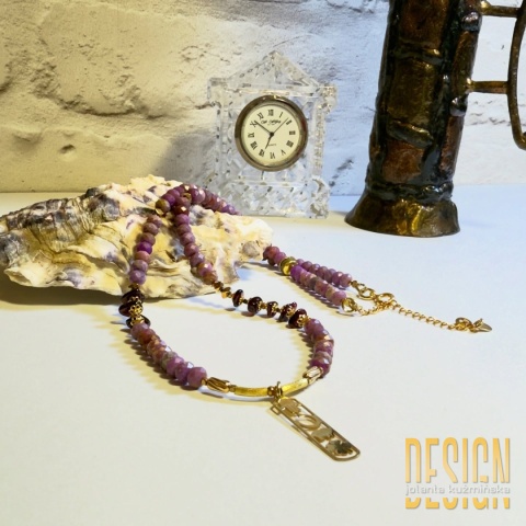 Naszyjnik z fosfosyderytu i granatów – biżuteria premium JKD