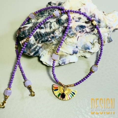 Naszyjnik z fosfosyderytu i chalcedonu – Kolekcja Meksykańska | Kuźmińska Design