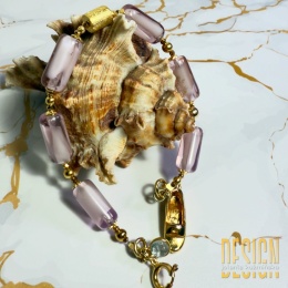 Bransoletka Murano srebro złocone 24k – 20,5 cm