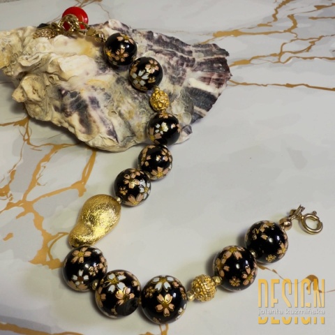 Bransoletka z japońskich korali Tesha – Black Sakura