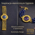 Bransoletka lapis lazuli i czaroit – unikat 1/1 – srebro złocone 24k | Kuźmińska Design