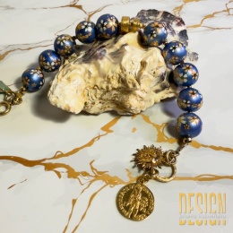 Bransoletka Tesha z czerwonych japońskich korali | srebro pozłacane 24K