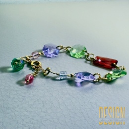 Bransoletka z kryształów Swarovski w złoconym srebrze