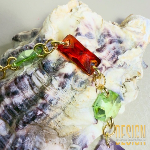 Bransoletka z kryształów Swarovski w złoconym srebrze