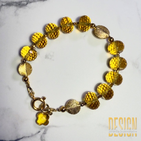 Bransoletka z naturalnych cytrynów | Ręcznie wykonana