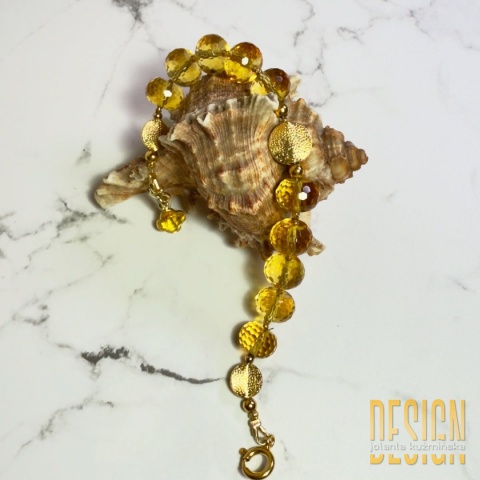 Bransoletka z naturalnych cytrynów | Ręcznie wykonana