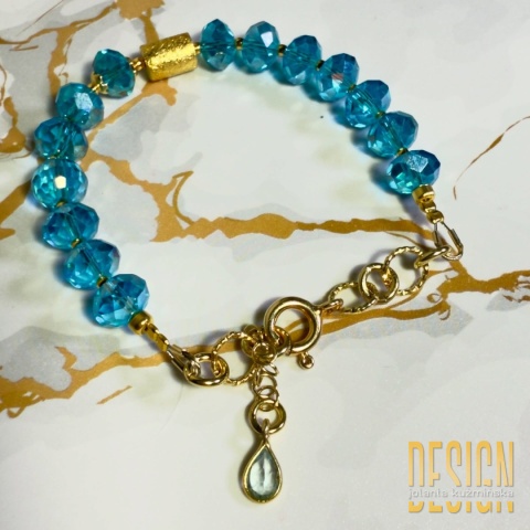 Bransoletka z naturalnych topazów | srebro pozłacane 24K – Kuźmińska Design