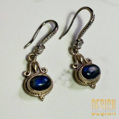 Kolczyki z labradorytem| srebro 925|Kuźmińska Design