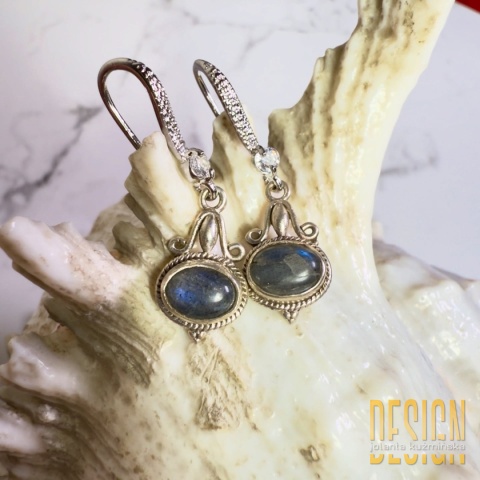 Kolczyki z labradorytem| srebro 925|Kuźmińska Design