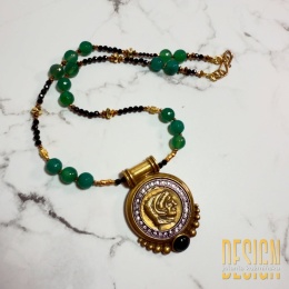 Naszyjnik ANTIQUA jadeit i szmaragdy Nilu | Unikat | Kuźmińska Design