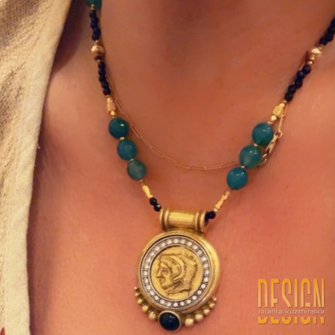 Naszyjnik ANTIQUA jadeit i szmaragdy Nilu | Unikat | Kuźmińska Design