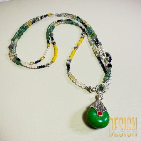 Naszyjnik Magic Drops z turmalinów i spineli | Kuźmińska Design