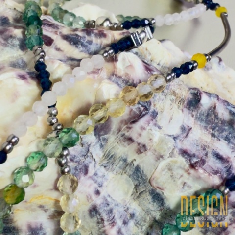 Naszyjnik Magic Drops z turmalinów i spineli | Kuźmińska Design