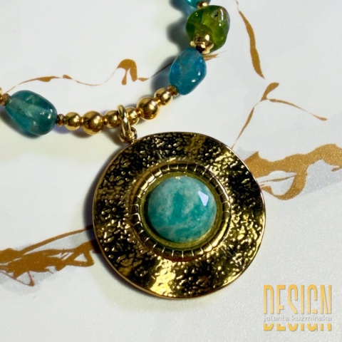 Naszyjnik z apatytu z zawieszką w stylu antycznym | Kolekcja Antiqua | Kuźmińska Design