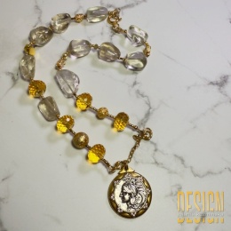 Naszyjnik z cytrynów Unikat 1/1 | Srebro złocone 24k