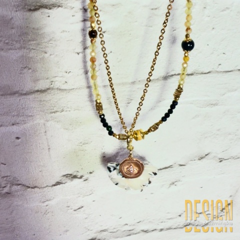 Naszyjnik z czarnym turmalinem i cytrynem – Kolekcja Magic Drops