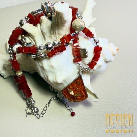 Naszyjnik z Kolekcji Meksykańskiej – Karneol w srebrze 925 | Kuźmińska Design