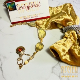 Unikatowa bransoletka z cytrynów – srebro złocone 24K | Kuźmińska Design