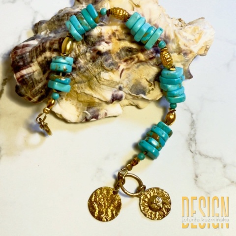 Bransoletka Turkus – Charms Słońce | Kuźmińska Design