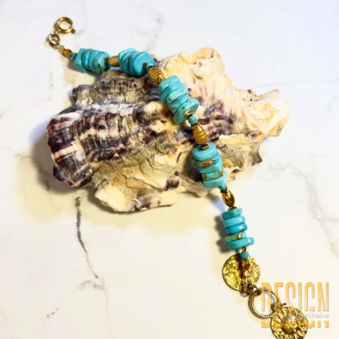 Bransoletka Turkus – Charms Słońce | Kuźmińska Design