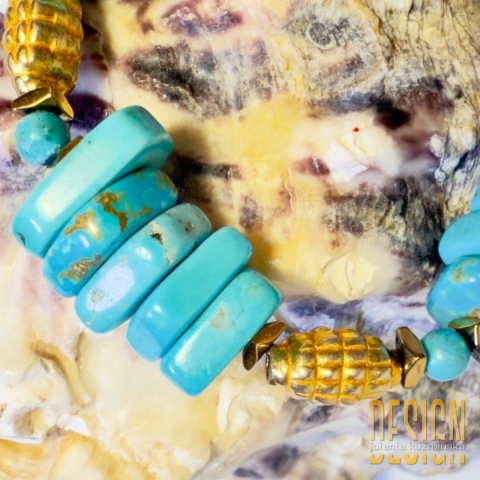 Bransoletka Turkus – Charms Słońce | Kuźmińska Design