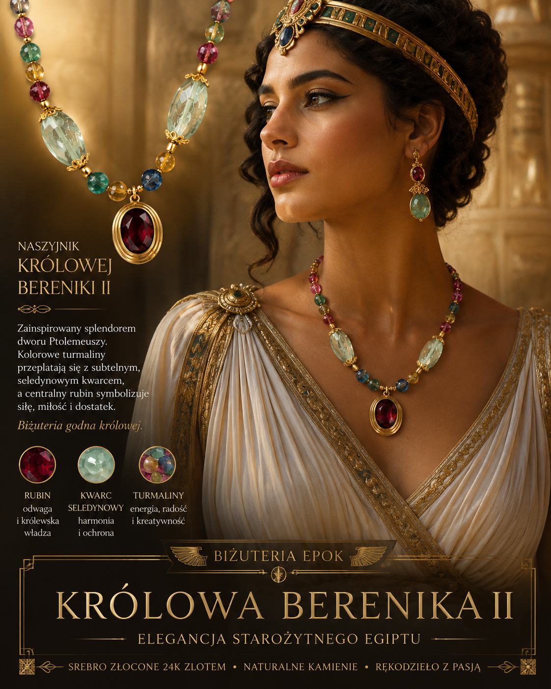 Królowa Berenika II – biżuteria inspirowana skarbami starożytnego Egiptu